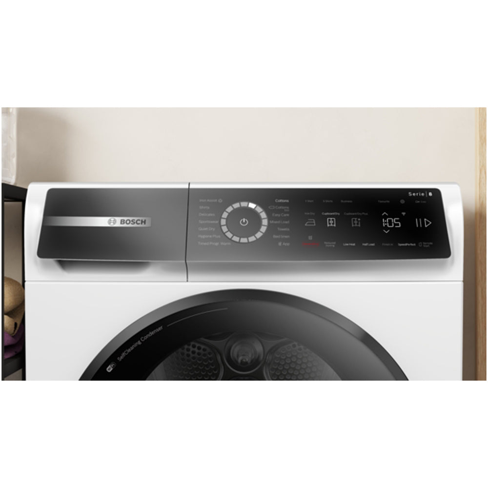Bosch WQB246C9GB Series 8 9kg Heat Pump Tumble Dryer White - A+++ Rated