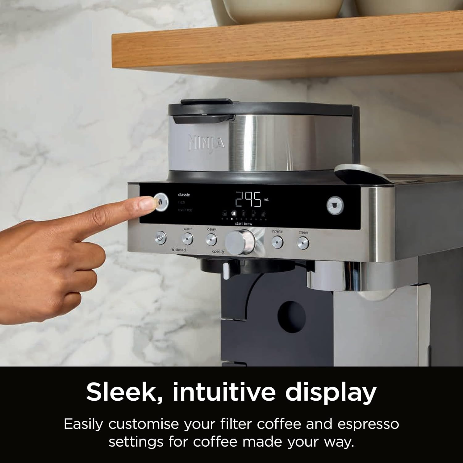 Ninja Prestige Dualbrew System CFN802UK Pod and Filter Coffee Machine - Black