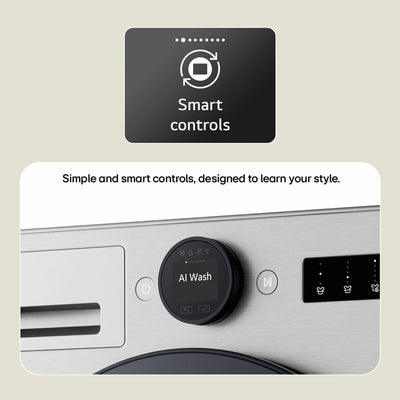 LG W4X7016TWB, 11kg/6kg Washer Dryer, E Rated in White